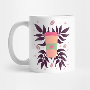 Tropical coffee - pink and brown Mug